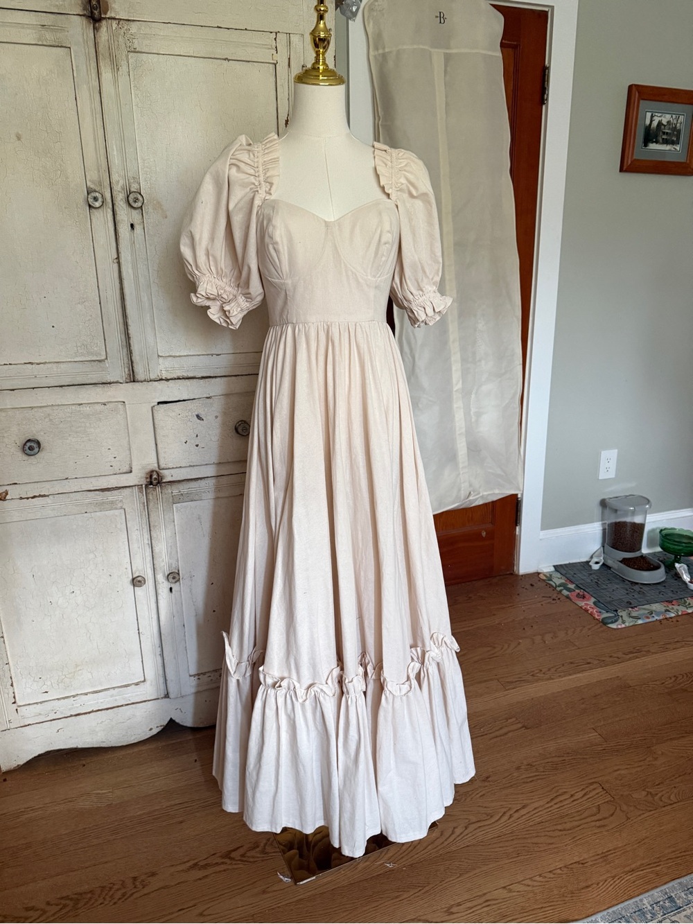 Selkie Blush Pink Puff-Sleeve Maxi Dress - Picture 6 of 8
